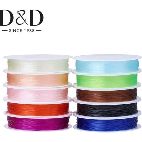 10Pcs Plastic Crystal Thread Beading Cord Rope String Wire Thread DIY Necklace Bracelet Jewelry Making Accessories 0.6 0.8 1.0mm