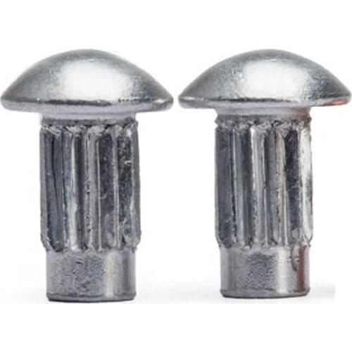 102pcs M2 M2.5 aluminum half round head knurled rivets pan solid rivet percussion rivetings knock riveting GB827 3mm-10mm long