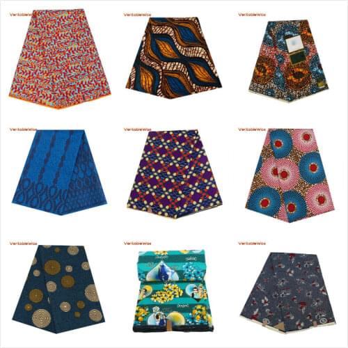 2020 African Wax Print Fabric Wholesale New Wax Prints African Latest Tissu Wax Ankara African Wax Print Fabric 6 Yards