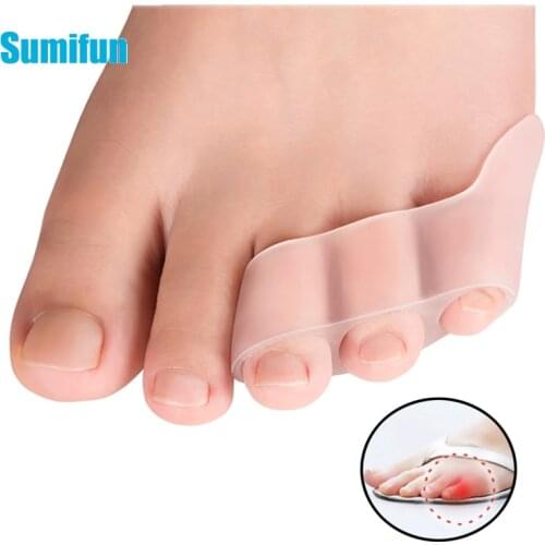 4pcs Three-hole Toe Separator Transparent Bunion Pain Relief Hallux Valgus Straightener Protector Thumb Pedicure Foot Care D2960