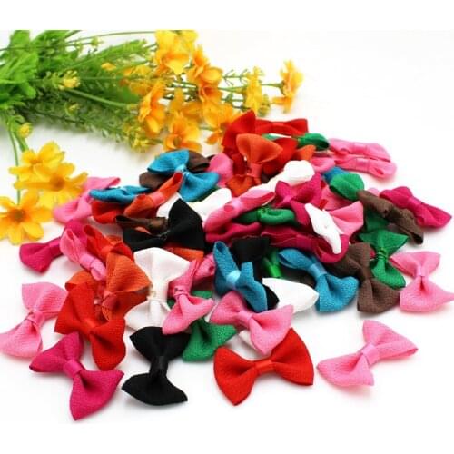 40pcs/lot Ribbon Bow-Knot 3.5cm diy Handmade Home Wedding Party Ribbon Cake Clothing Decoration Scrapbooking Crafts Supplies