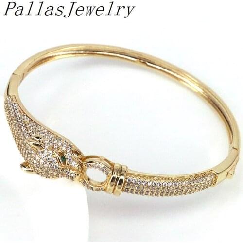 5Pcs 2021 Pave cz Zirconia Leopard head/Belt Shape Bangle Party Engagement bangles Bracelets for women men wedding accessaries