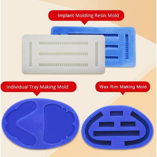 5pcs/lot Dental Rubber Wax Rim Mold Implant Molding Slim Bite Block Individual Tray Mold