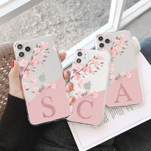 Initial Custom Name Cases For Xiaomi Redmi Mi 8 9 SE Note 10 A3 CC9e CC9 10T 9T Lite 6 7 Pro K30S K20 A2 6X Letter Cover Fundas
