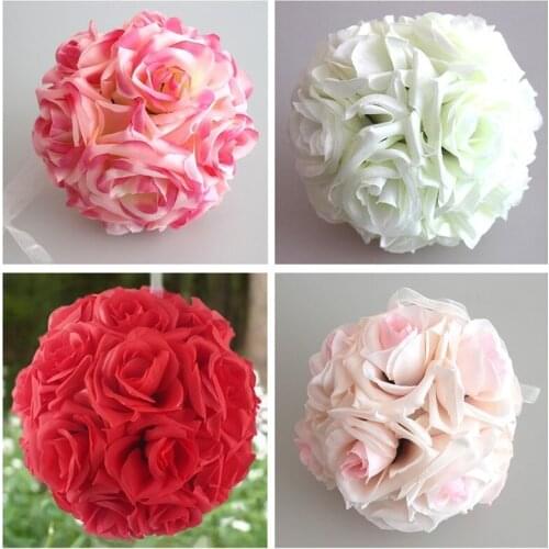 15x21cm Handmade Artificial Rose Flowers Kissing Hanging Ball DIY Bouquet Home Wedding Party Decor xqmg Decorative Holiday Décor