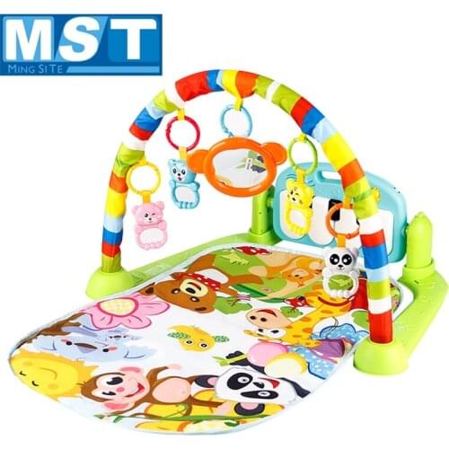 Baby Music Rack Play Mat Kids Rug Carpet Piano Keyboard Cute Animal Infant Developing Activity Mat Gym Crawling Game Pad Toys