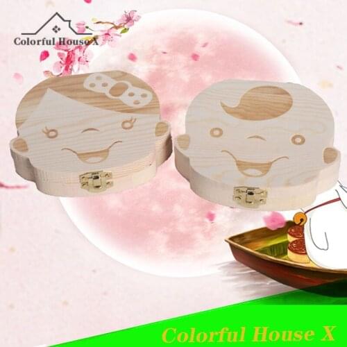 Baby Tooth Box Children Boy Girl Darling Change Teeth Original Wood Color Preservation Case Organizer For Small Things Products