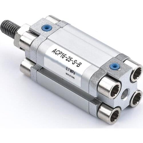 Bore 100/125mm Stroke 5/10/15/20/25/30/35/40/45/50/55/60/65/70/75/80/90/100mm ADVU Series Compact Pneumatic Air Cylinder
