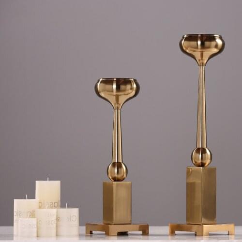 European simple Candlestick ornaments Home Furnishing model soft decoration restaurant wedding decoration metal candlestick