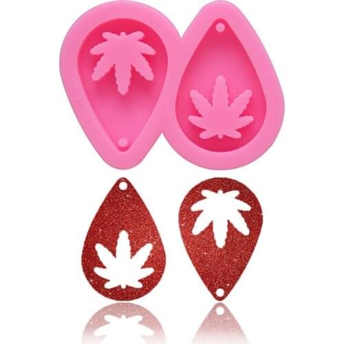 Hollow Maple Leaf Shape Earrings Keychain Molds DIY Handmade Craft Making Epoxy Silicone Mould