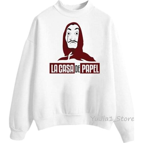 La Casa De Papel Hoodies women Money Heist House Of Paper print Fashion Tracksuit Hip Hop sweatshirt Winter Hoody Ladies Jumper