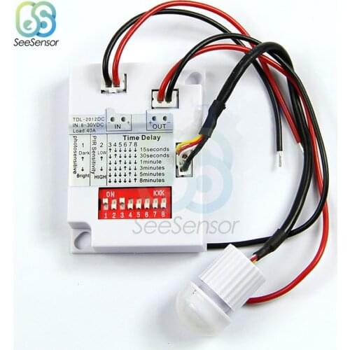 12V 24V 8-30VDC PIR Motion Sensor Switch IR Infrared Human Body Induction Sensor Detector Switch for LED Light Corridor Aisle