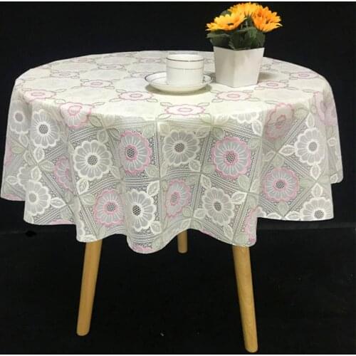 PVC Round Table Cloth Waterproof, Oil-proof, Scald-proof, Disposable Household Dining Table Mat, Coffee Table Available