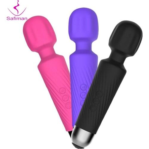 Safiman Powerful AV Vibrator Magic Vagina Wand Clitoris Stimulator Vibrators Sex Toys for Women G Spot for Masturbator USB Dildo