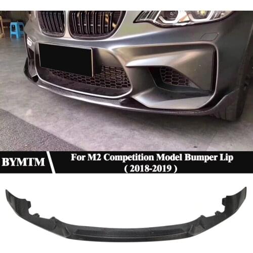MP-Style Bumper Dry carbon fiber Front lip Spoiler For BMW F87 M2 Competition