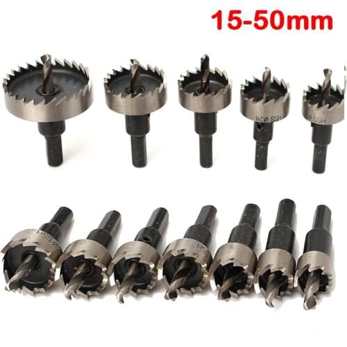 12pcs 15-50mm Metal Hole Saw Tooth Kit Drill Bit Set Cutter Drilling Kit Hand Tool for Wood Stainless Steel Metal Cutter Tool