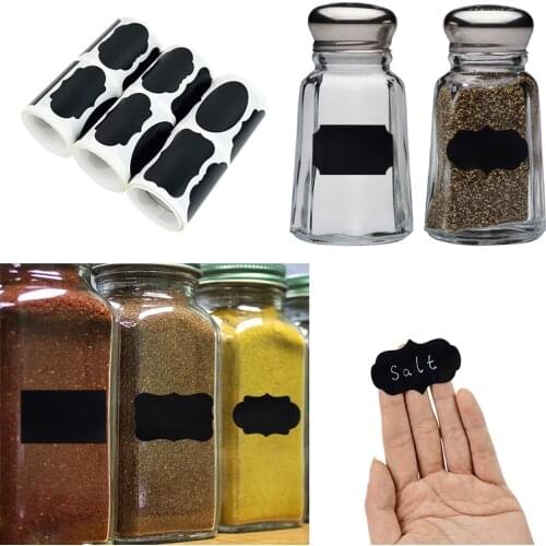 250Pcs/Roll Waterproof Blackboard Craft Stickers Labels Removable For Kitchen Spice Label Home Jars Bottles Tags Decor 5.5x3.5cm