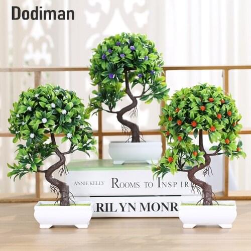 New high-end artificial plant bonsai home decorative flower set creative fake flower Potted plant decoration 1set