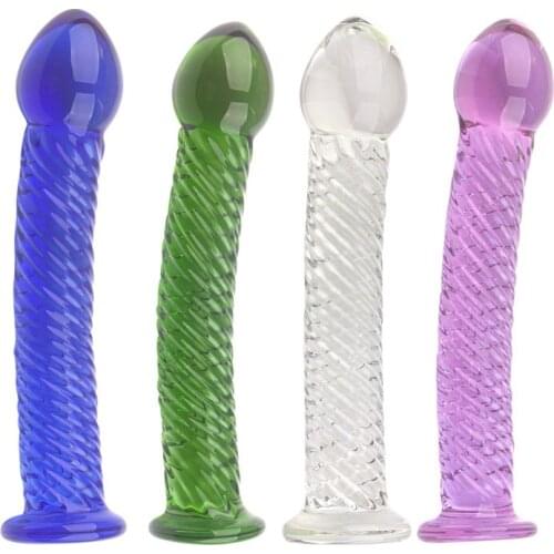 New Pyrex Glass Dildo Fake Penis Crystal Anal Beads Butt Plug Anal Dilator Prostate Massager G Spot Female Masturbation Toys 18