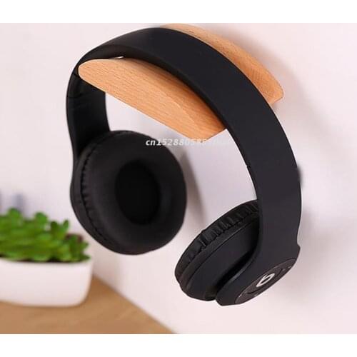 Headphone Stand Hanger Orgnizer Support with Wood Pieces Heavy Protective Prop Y4QD