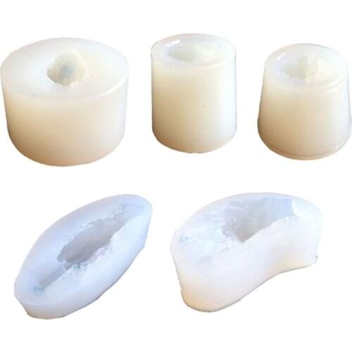 5 Shapes Natural Crystal Quartz Rock Cluster Geode Druzy Stone Epoxy Resin Mold Pendant Mold Resin Jewelry Making Tools