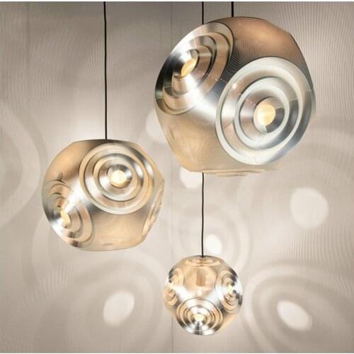 Simple Stainless Steel Ball Style Modern dixon LED Pendant Light Loft Hanging Pendant Lamps Hanglamp Interior Lighting Home