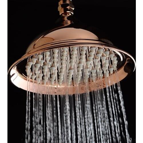 Luxury Rose Gold Brass Rain Shower Head Antique/ORB /Golden Top Rainfall Shower Head Water Saving Shower Heads Bathroom Accessor