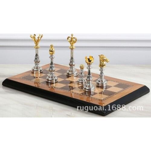 Chess wine rack living room study decoration decoration Chinese style European classical model room chess board wine rack