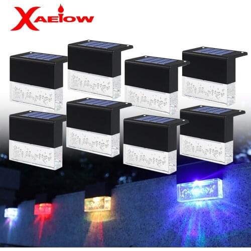 LED Solar Light 1/4/8pcs Outdoor Garden Deck Light Waterproof Street Gradient Lamp Decoration Stair Fence Lamp For Patio Yard