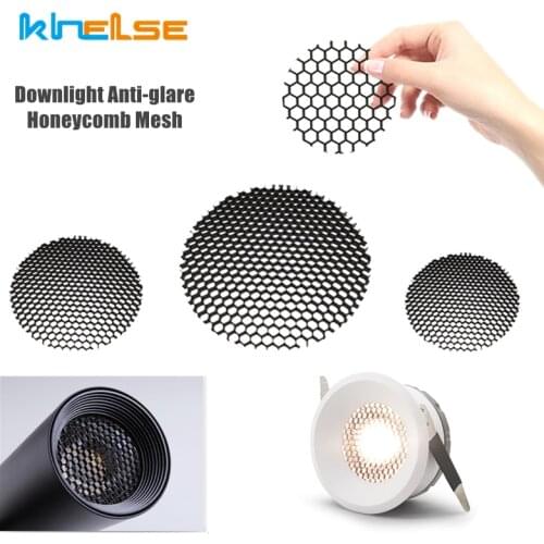 LED Downlight Anti-glare Honeycomb Mesh Cover Track Light Spotlight Soft Light Aluminum Round Anti-dazzling Grill Shade Hoo