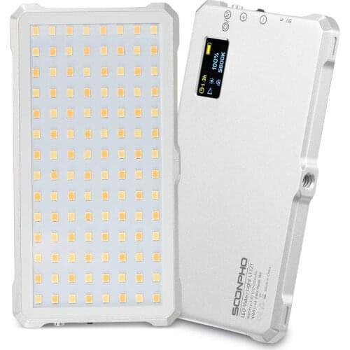 SOONPHO L112T LED Video Fill Light 9W 3200K-5600K for Youtube Outdoor Video Recording Flexible Portable Photography Lamp