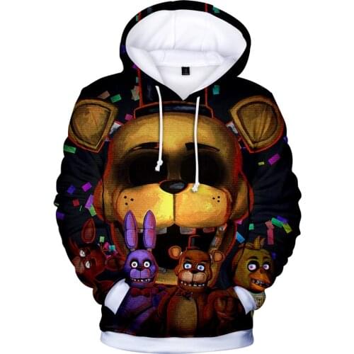Fnaf 3d Hoodies Sweatshirts 2021 New Boy FNAF Hoodie sweatshirt Five Nights at FNAF Outwear Jacket Coat Cartoon Tops