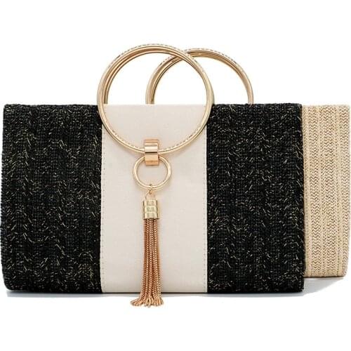 Women Straw Woven bag Day Clutches Evening bag Beach Vacation Purse fashion Ladies Small Handbag Party cosmetic bag designer bag