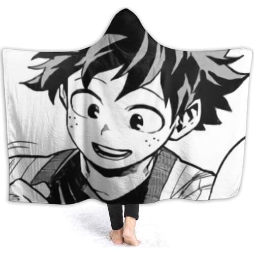 Winter throw warm flannel My Hero Hooded Blanket Anime Manga blankets for airplane travel Bedspread Wrap