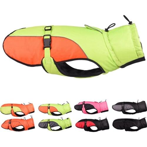 Dog Winter Jacket Waterproof Dog Clothes For Small Medium Large Dogs Pet Cotton Coat With Reflective Strip Dog Warm Clothing