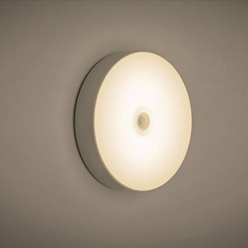 Motion Sensor Kitchen LED Light Battery Operated Oval Shape Night Lamp for Stair/Closet/Bedroom Lighting LED Under Cabinet Light