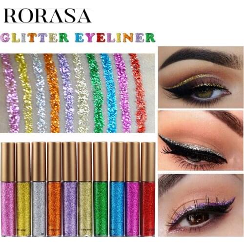 10pcs Diamond Glitter Eye Shadow Beauty Cosmetic Waterproof Liquid Eyeliner Women Shiny Glitter Long Lasting Eye Liner Eyeshadow