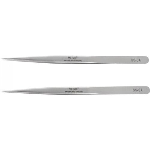 10pcs/Lot Vetus Eyelash Tweezers Stainless Steel Anti-static 3D Volume Eyelash Extension Tweezers Makeup Tools