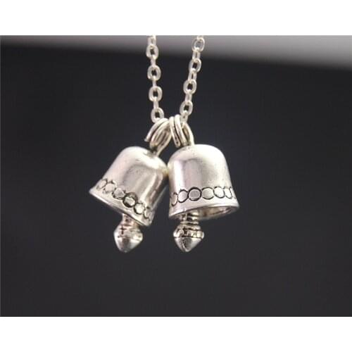 10pcs Silver Color 3D small bell Bracelet Necklace Jewelry Making Handmade DIY 18x9mm A2023