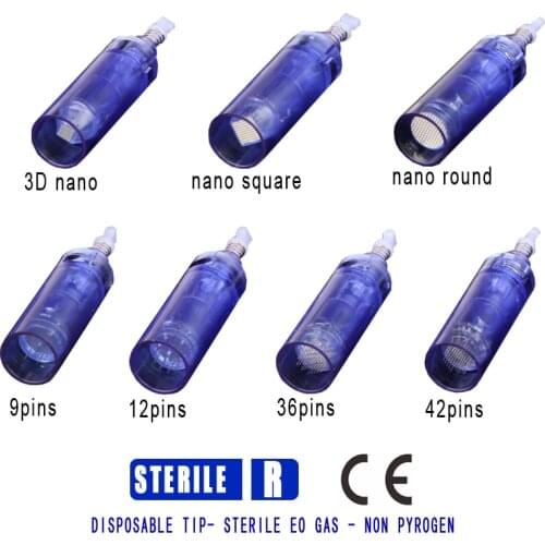 100pcs Bayonet Port coupling Needle Cartridges Tip For Auto Microneedle stamp Derma Pen Ultima A1 Electric Derma Pen Dr.Pen