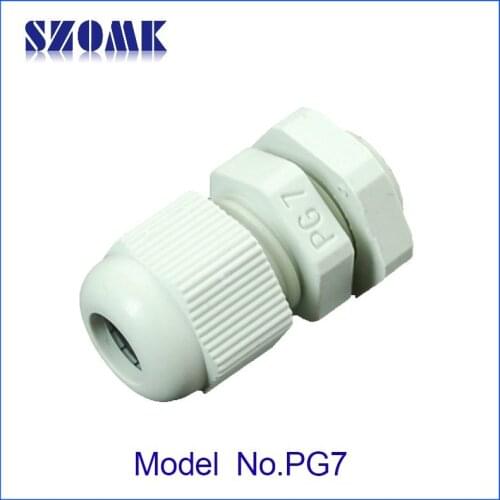 100 pcs szomk hot selling IP68 waterproof PG7 cable gland white black cable entry glands