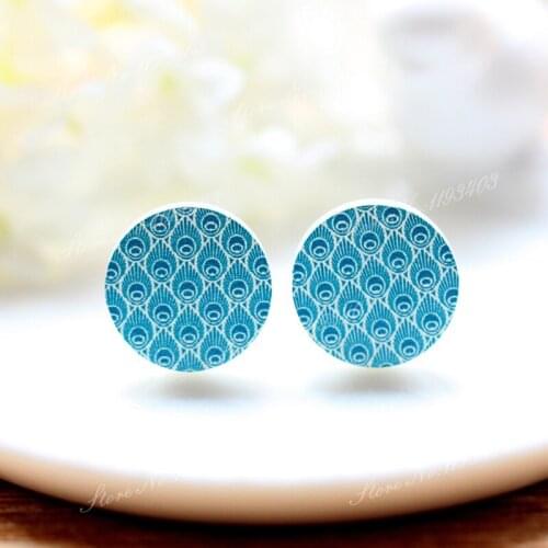 16mm Feather Round High Quality Photo Wood Laser Cut Cabochon to make Rings, Earrings, Bobby pin,Necklaces, Bracelets-(WEH-37)