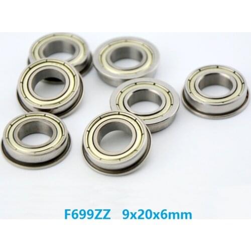 500pcs/lot double shielded F699ZZ F699Z F699-ZZ F699 Z ZZ 9x20x6 mm Miniature flange Ball Bearing deep groove 9*20*6mm