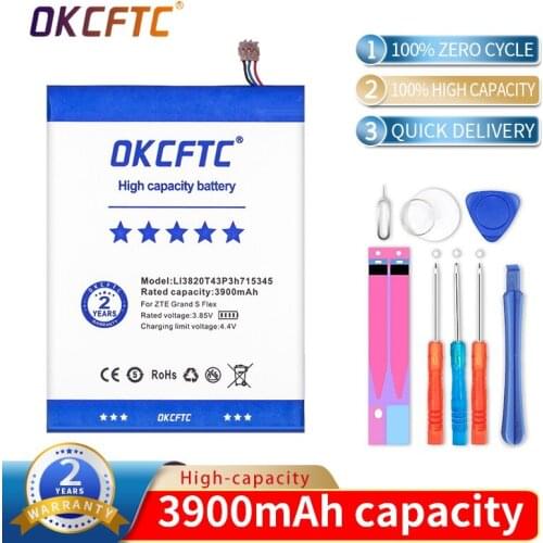 OKCFTC 3900mAh LI3820T43P3h715345 Battery For ZTE Grand S Flex / For ZTE MF910 MF910S MF910L MF920 MF920S MF920W+ Battery