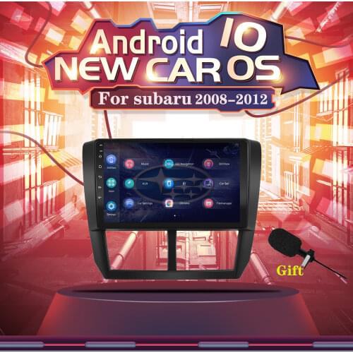 Android 10 Car 9 inch 2 Din RDS Dual Lens Radio Quad Core WIFI GPS Bluetooth Multimedia For Subaru Forester Impreza 2008-2012