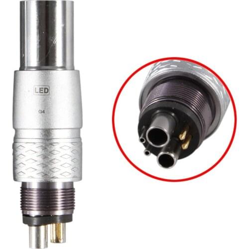 Free shipping 6 Hole Quick Coupler Connector NSK Fit Dental Fiber Optic LED Handpiece