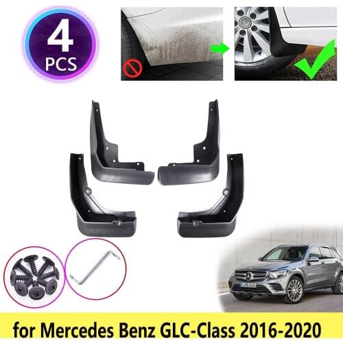 4 PCS for Mercedes Benz GLC Class X253 2016 2017 2018 2019 Auto Mudguards Mudflaps Fender Guards Mud Flap Splash Car Accessories