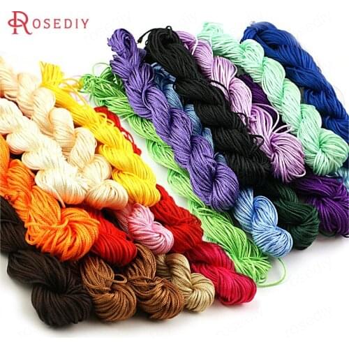 C249)70 Meters Thickness 1mm Polyester String Weave Jade Cords Jewelry Beads Thread Accessories Findings