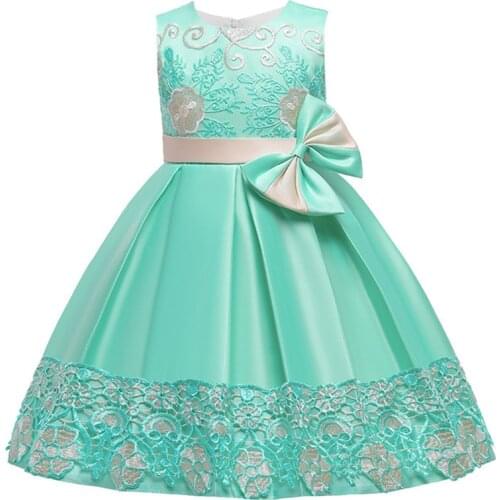 Kids Birthday Dress For Girl Children Costume Party Stripe Bow Princess Dresses Vestido Baby Sleeveless Girls Clothing 8 10 Y