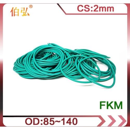 Fluororubber O-Ring 1PC/lot FKM Sealing CS 2mm OD83/85/90/95/100/105/110/115/120/140mm O-Ring Seal Gasket Ring